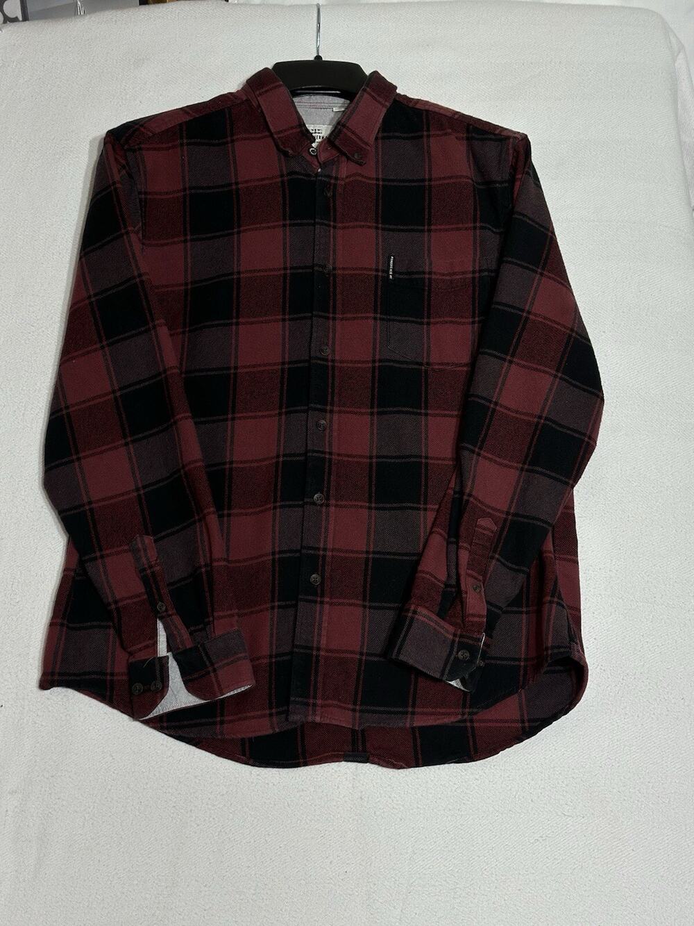 Ben Sherman Shirt Mens XL Flannel Long Sleeve Button Down Plaid Casual Pocket